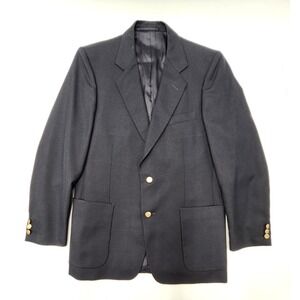 FREEMAN PARK DOLE ALAN SUIT JACKET BLAZER SPORT COAT GOLD BUTTONS MIDNIGHT‎ BLUE